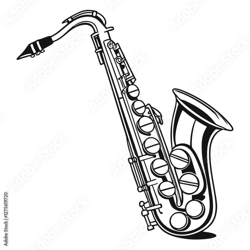 saxophone vector image