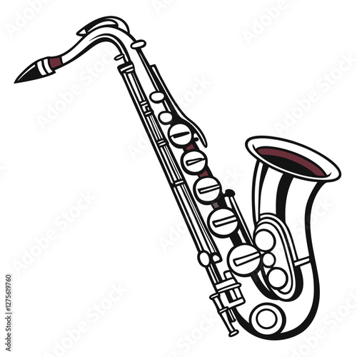 saxophone vector image
