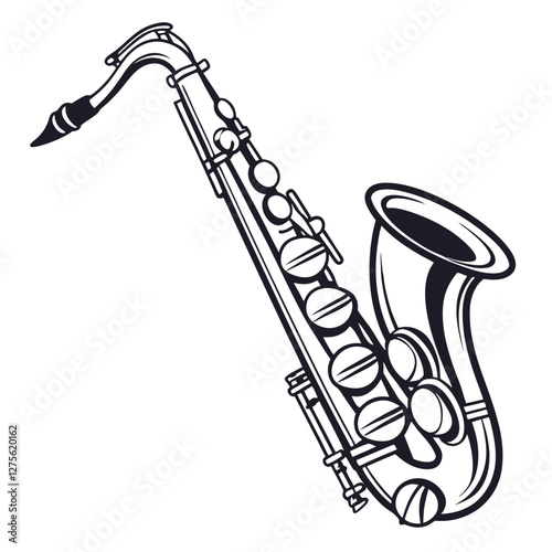 saxophone vector image