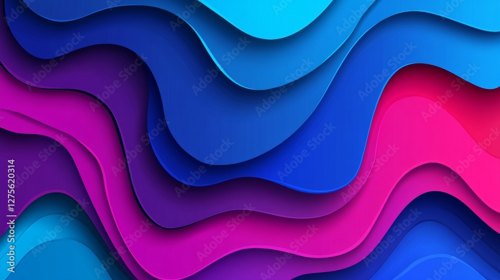 Abstract Background with Vibrant Blue and Purple Fluid Gradient Shapes, Smooth Curves, Modern Design Abstract Background with Vibrant Blue and Purple Fluid Gradient Shapes, Smooth Curves, Modern Design