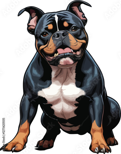Purebred Black American Bully – Playful, Strong, and Well-Socialized Puppy
