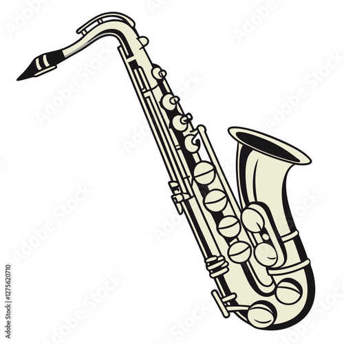 saxophone vector image