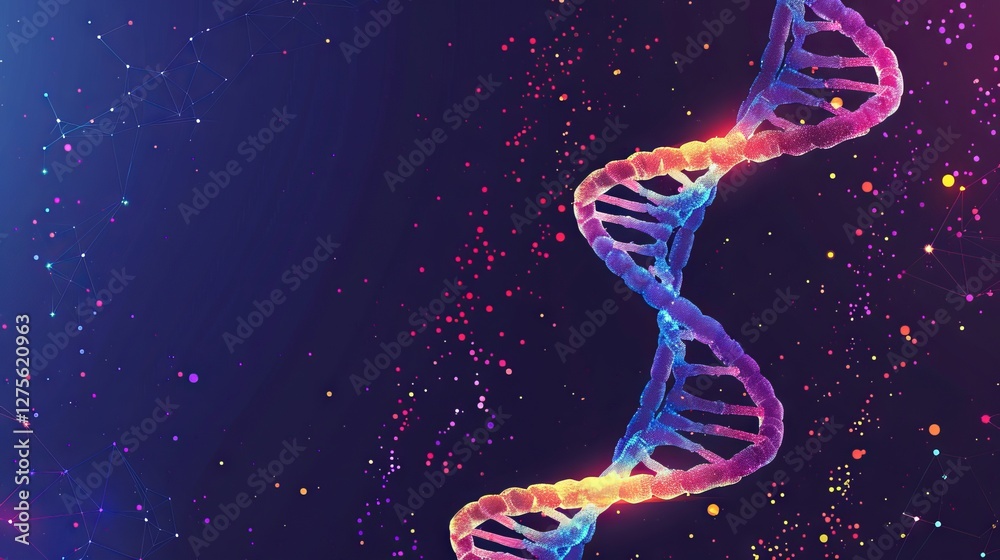 Obraz premium DNA molecule science background – abstract genetic research template, biology wallpaper, or medical banner vector illustration 