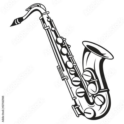 saxophone vector image