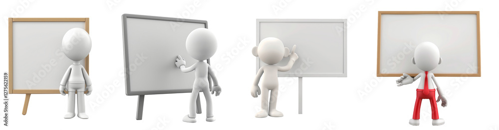 Modern 3D Whiteboard Icon in Human's Hands transparents Background Modern 3D Whiteboard Icon in Human's Hands transparents Background
