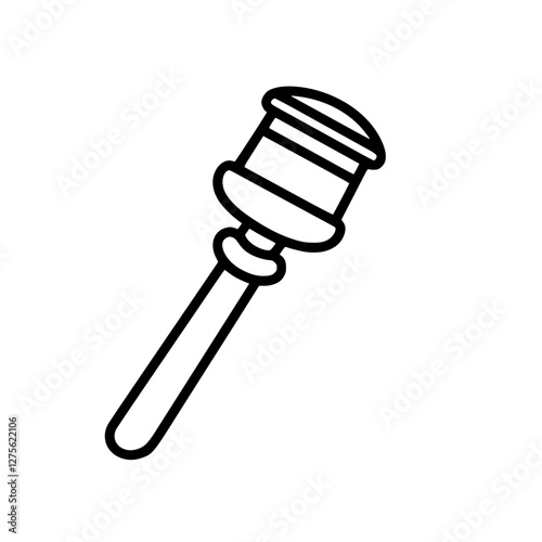 Gavel used in courtroom during legal proceedings and judicial decision-making process