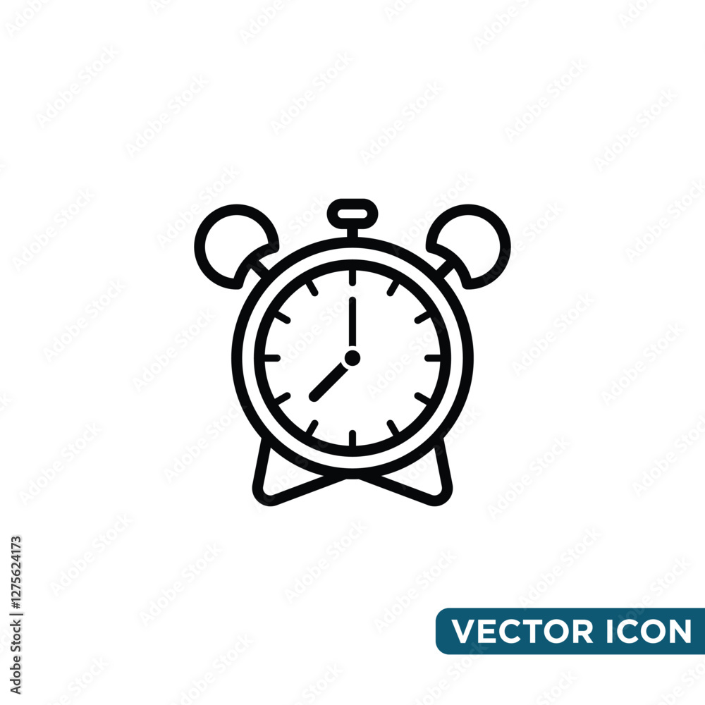 Minimalist Alarm Jam Icon Design Template Minimalist Alarm Jam Icon Design Template