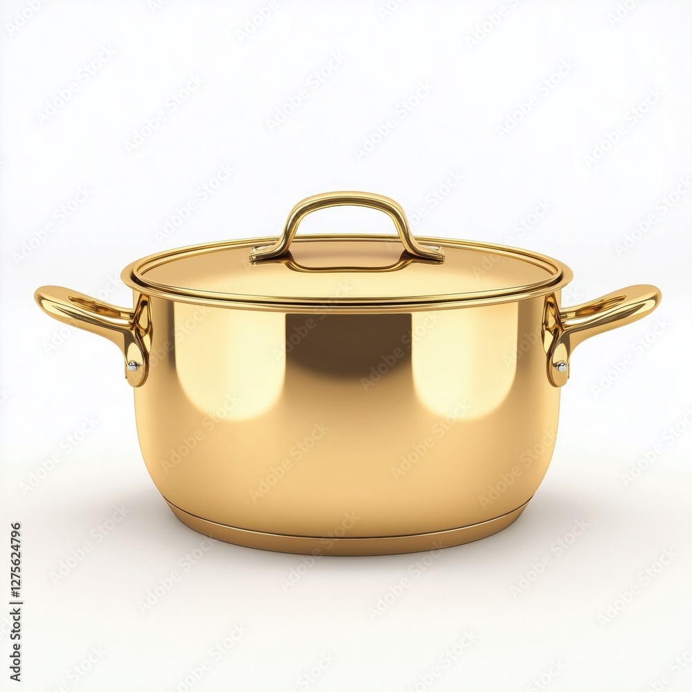 Gold automatic opener with built-in lid magnet full view, isolated on white background Gold automatic opener with built-in lid magnet full view, isolated on white background