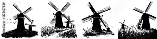 grass silhouette vector
