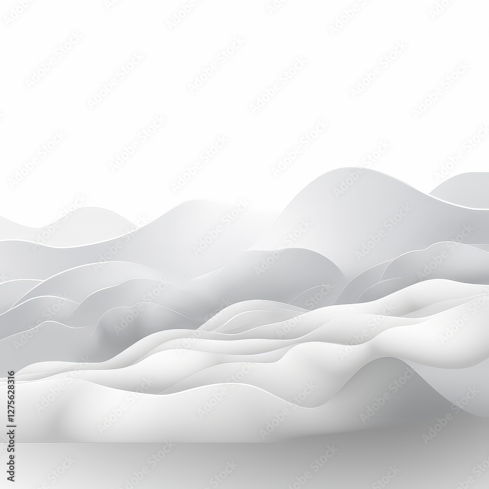 Fototapeta premium Abstract smooth hills landscape background for a website, presentation or banner image