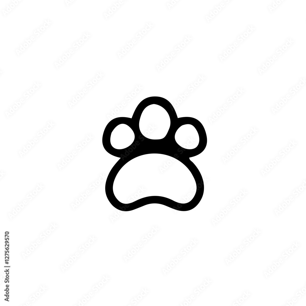 Simple Wolf Paw Print Icon Simple Wolf Paw Print Icon