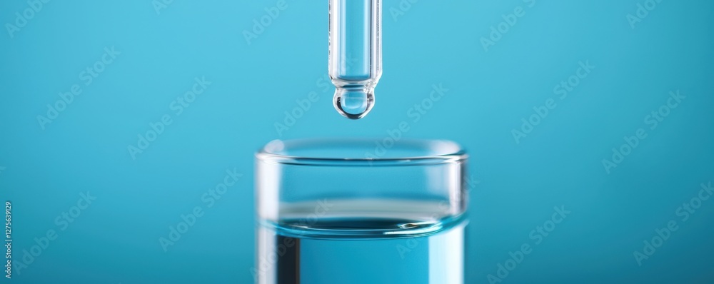 Droplet of water falling into glass science experiment laboratory setting close-up view liquid dynamics Droplet of water falling into glass science experiment laboratory setting close-up view liquid dynamics