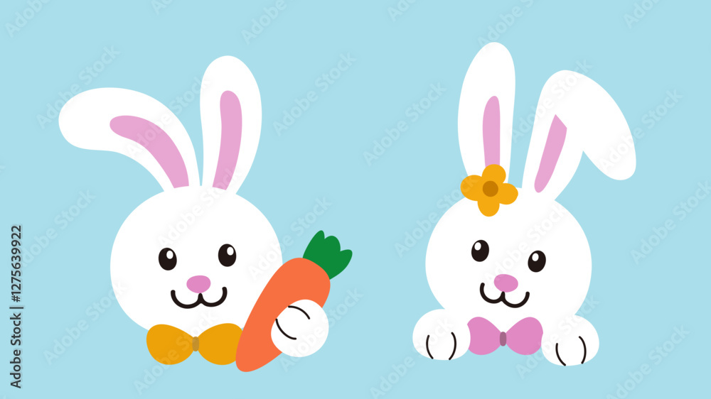 Set of cute white bunny head icon.
Easter rabbit.
Flat stock vector illustration.
Good for card,poster, banner, leaflet . Set of cute white bunny head icon.
Easter rabbit.
Flat stock vector illustration.
Good for card,poster, banner, leaflet .