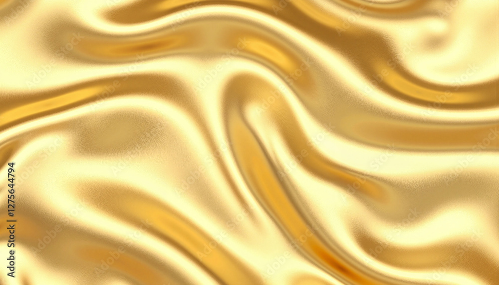 Fototapeta premium Luxurious golden foil texture with smooth reflections, branding elegance