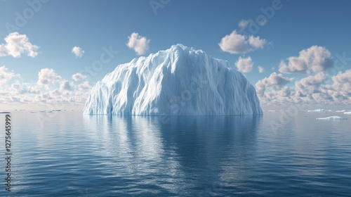 Wallpaper Mural Majestic Iceberg Surrounded by Calm Ocean Waters Under Blue Sky Torontodigital.ca