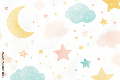 パターン, 子供向け, 子供, 水彩, 星, 空, 雲, ベクター, イラスト, 夜, 月, manga, 乗り切る, デザイン, 模様, 自然, 虹, 文科系, サマータイム, 空間, デコレーション, 壁紙, 青, 太陽, 雨, フレーム, 紙, アイコン