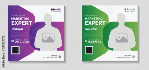 Marketing Agency Social Media Post, Digital Marketing, Digital marketing agency business promotion social media post design
