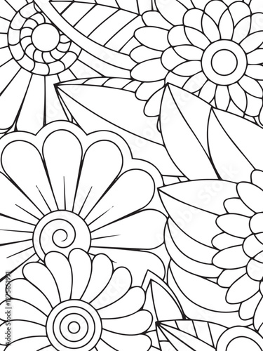 flower pattern design  for adults and kids 