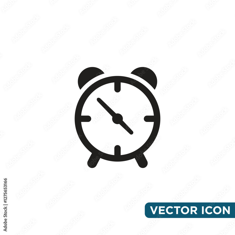 Minimalist Alarm Jam Icon Design Template Minimalist Alarm Jam Icon Design Template