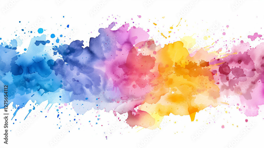 Obraz premium Abstract colorful watercolor background