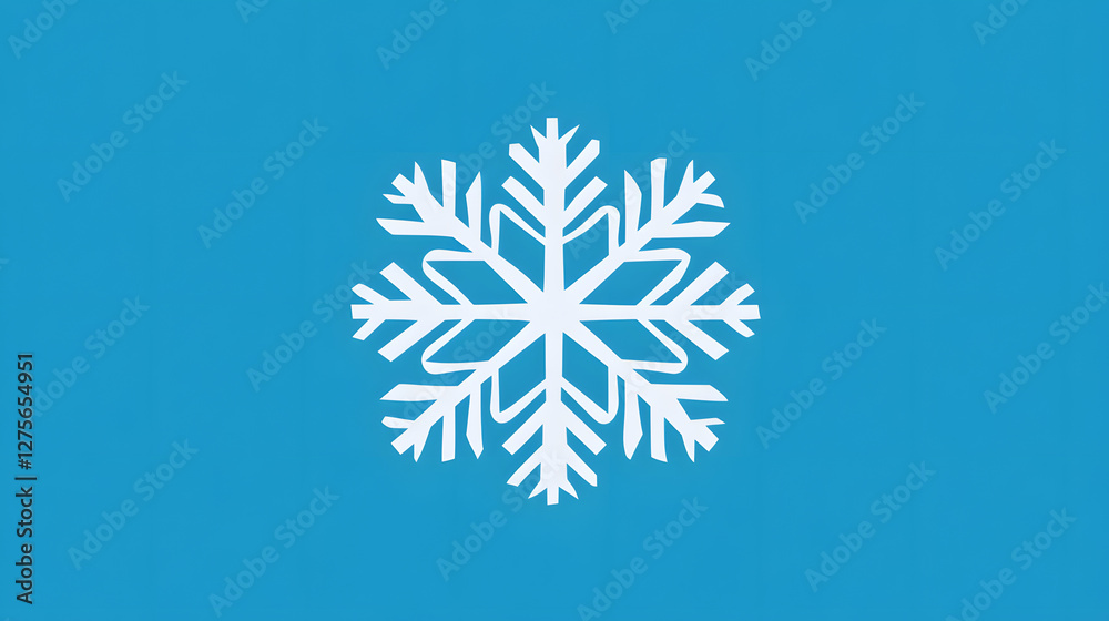 Elegant snowflake design, bright blue backdrop, perfect for winter themes, holiday greetings, or cool ambiance creations. Elegant snowflake design, bright blue backdrop, perfect for winter themes, holiday greetings, or cool ambiance creations.