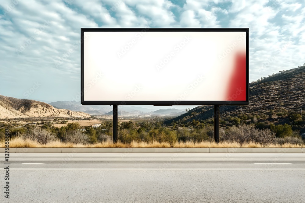 Obraz premium Billboard Advertising Mock-Up Template for City Streets