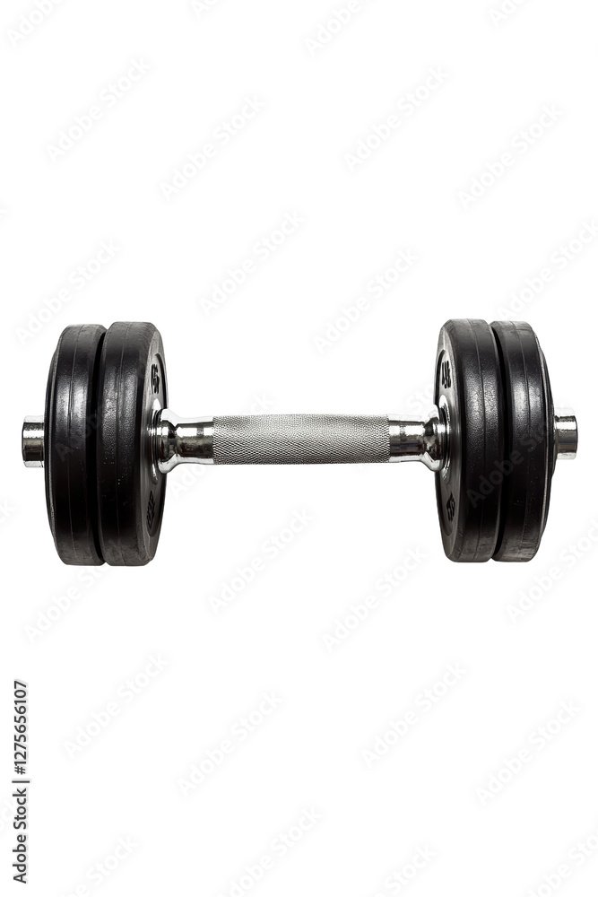 Isolated Black Dumbbell Isolated Black Dumbbell