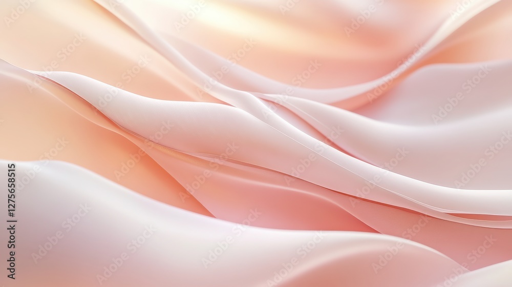 Obraz premium Warm pale pink curves gently arching and intersecting on a vertical background, creating a layered, dynamic effect.