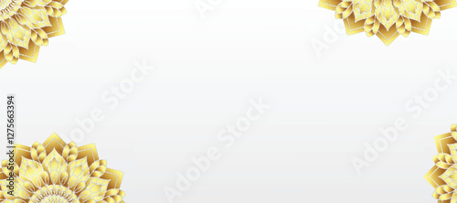 Colorful gradient mandala white background modern design