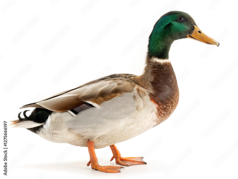 Obraz premium Duck Goose Isolated White Background