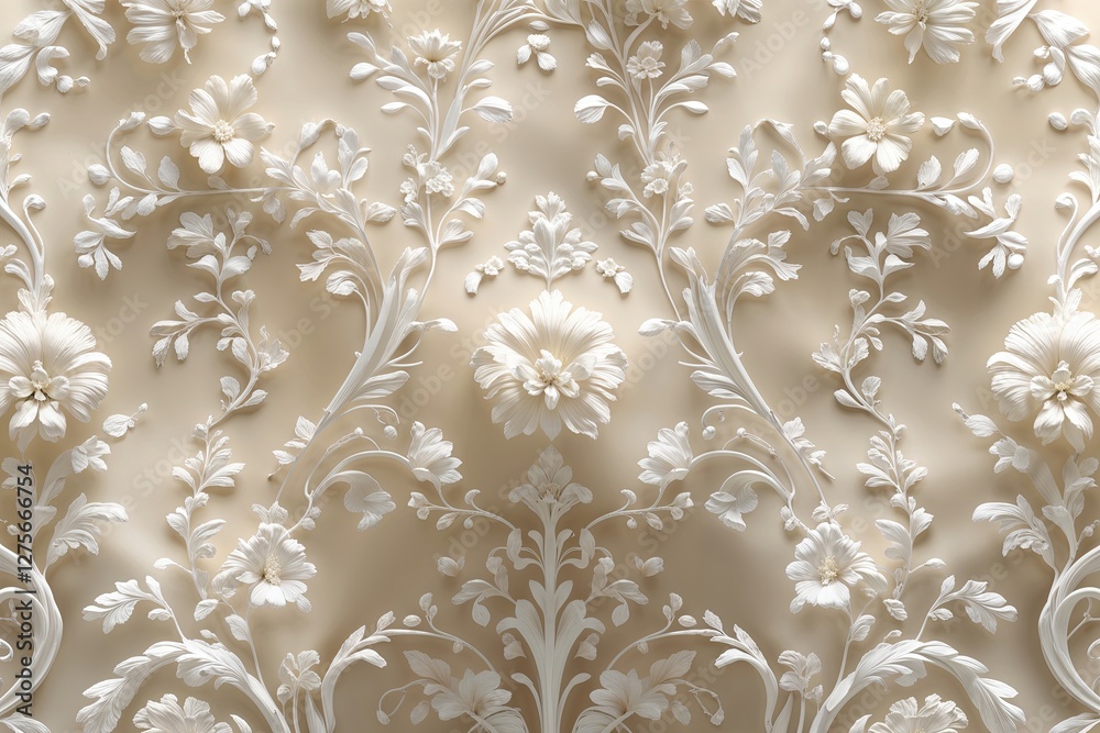 Elegant Pale Ivory Seamless Pattern with Graceful Swirls for Luxurious Backgrounds and Elegant Themes Elegant Pale Ivory Seamless Pattern with Graceful Swirls for Luxurious Backgrounds and Elegant Themes
