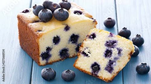Scrumptious Blueberry Loaf: A delightful treat with juicy blueberries baked to perfection
