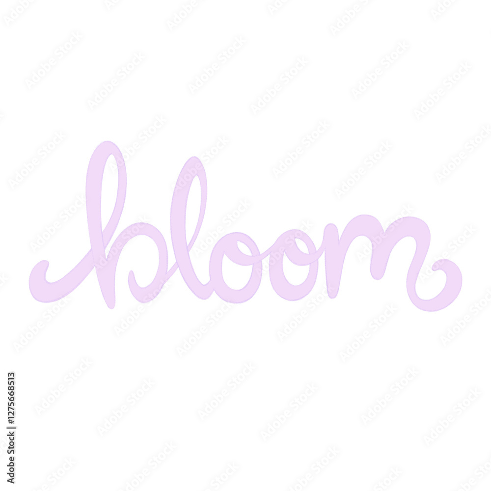 Bloom text lettering