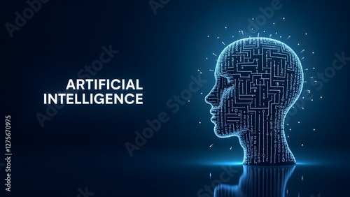 Artificial Intelligence Circuit Brain Concept

