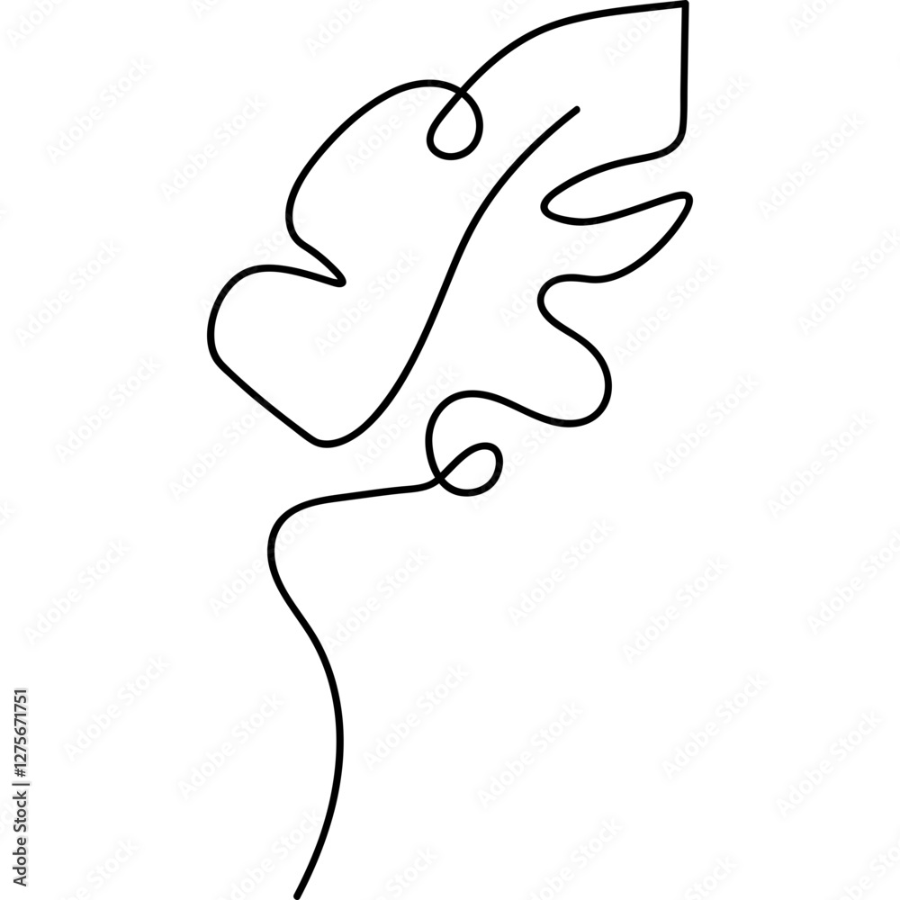 Monstera Leaves Line Art Monstera Leaves Line Art