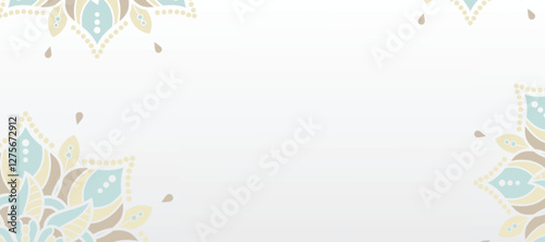 Colorful gradient mandala white background modern design