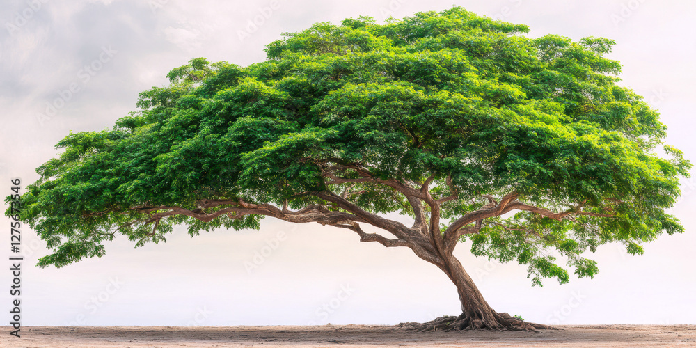 A stunning solitary tree stands prominently against a pale sky, showcasing its lush green foliage and intricate branch structure, symbolizing resilience and natural beauty in a serene landscape. A stunning solitary tree stands prominently against a pale sky, showcasing its lush green foliage and intricate branch structure, symbolizing resilience and natural beauty in a serene landscape.