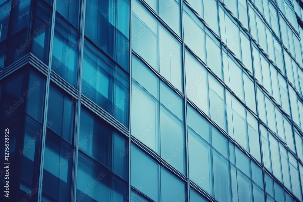 Glass and metal form a sleek facade, capturing reflections of sky and light, depicting modern urban architecture. Glass and metal form a sleek facade, capturing reflections of sky and light, depicting modern urban architecture.