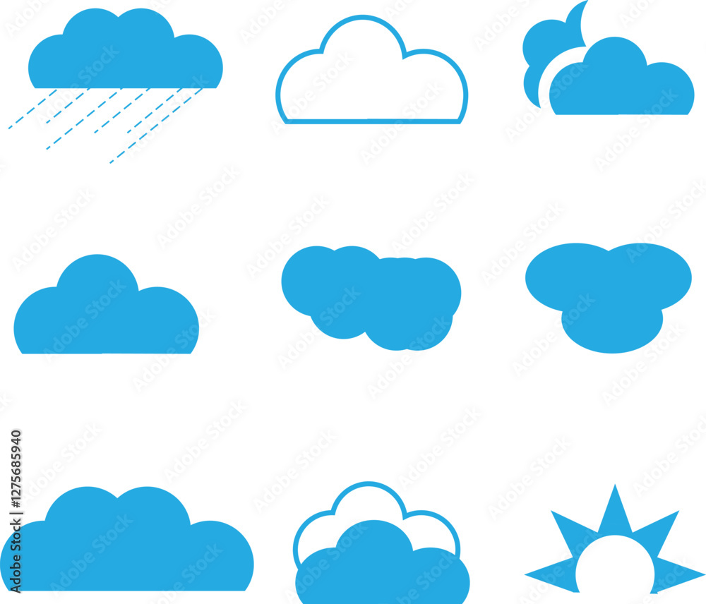 Weather Icon Set – Black Version Weather Icon Set – Black Version