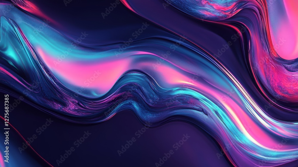Fototapeta premium Abstract Waves in Color: A Fusion of Light and Tones