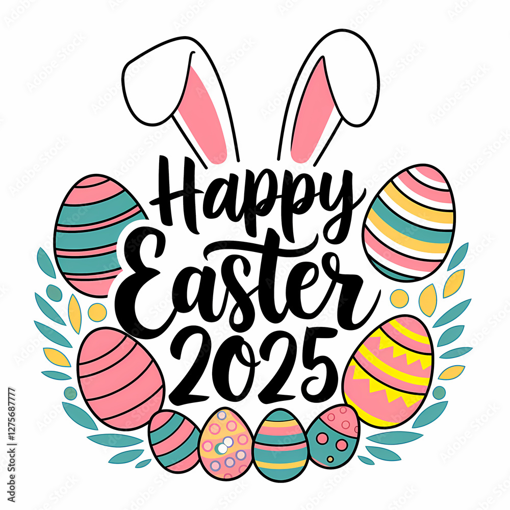 Obraz premium Happy Easter Badge