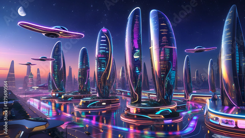 ufo in the city