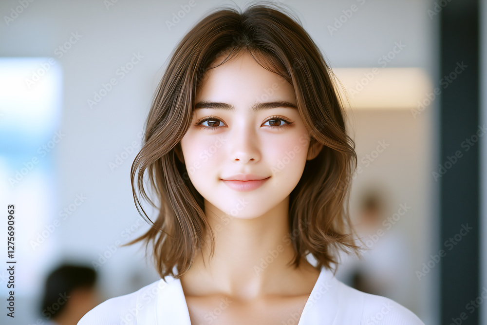 Fototapeta premium ナチュラルな笑顔の美しい女性
