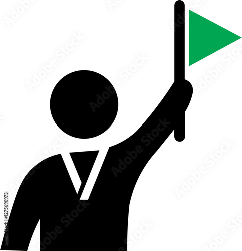 Starting race Flag green icon Svg