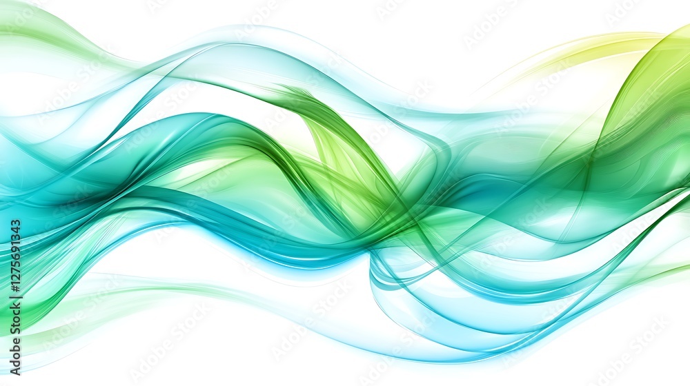 Abstract green blue waves, design Abstract green blue waves, design