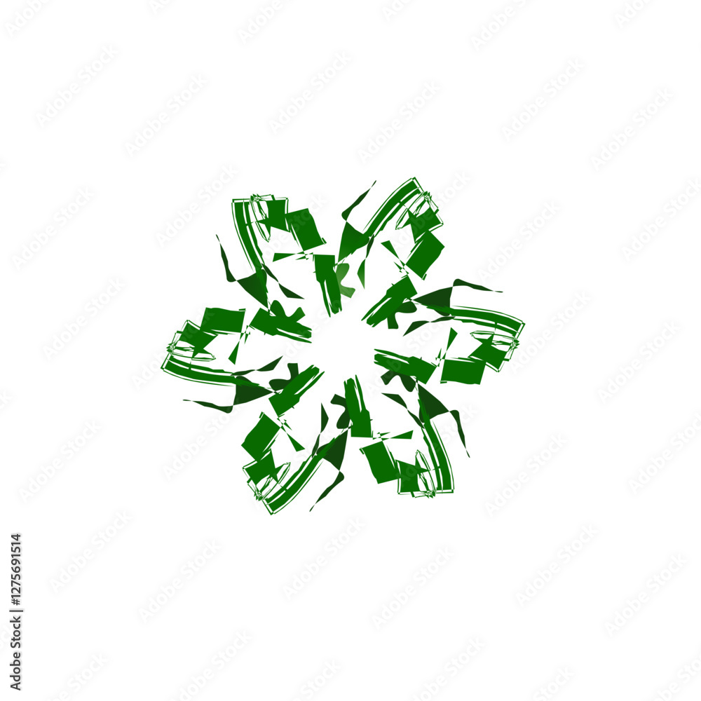 Abstract Green Mandala Design Abstract Green Mandala Design