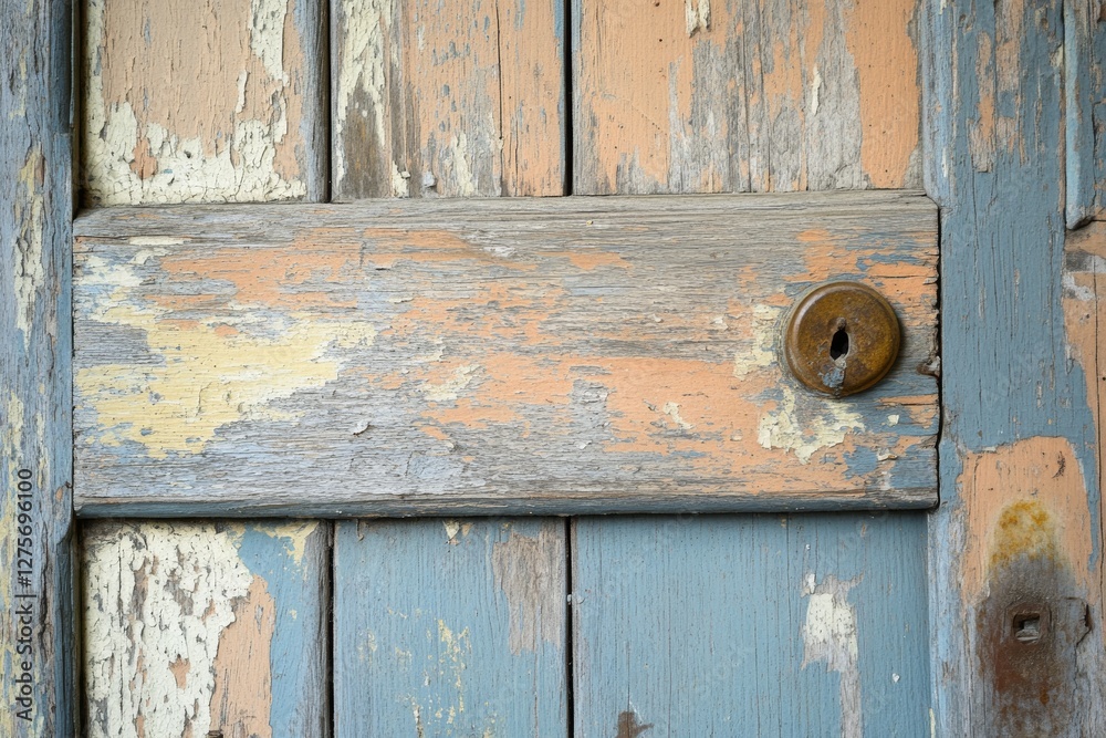 A close-up of a weathered door with peeling paint and a rusty doorknob, capturing rustic charm and timeless beauty. A close-up of a weathered door with peeling paint and a rusty doorknob, capturing rustic charm and timeless beauty.