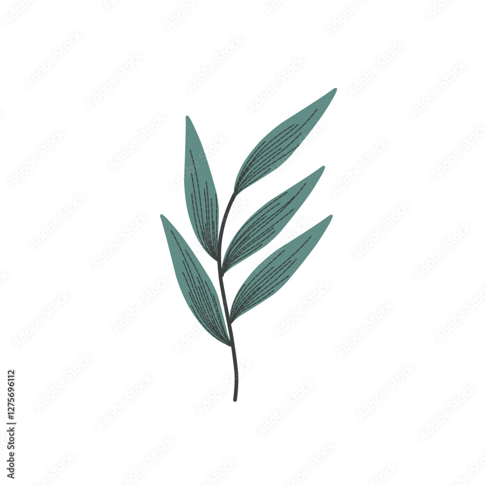 Obraz premium Handdrawn Leaf Illustration