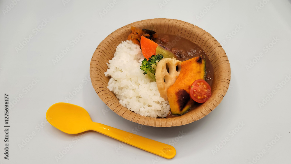 野菜たっぷりカレーライス/Curry rice with plenty of vegetables/야채 듬뿍 카레라이스 野菜たっぷりカレーライス/Curry rice with plenty of vegetables/야채 듬뿍 카레라이스