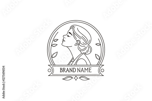 Floral and Line Art Woman Logo Bundle